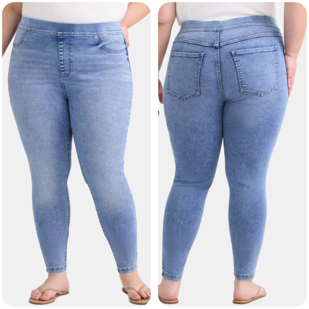 Terra & Sky Women's Plus Size High Rise Skinny Jeggings, Size  4X(26W-28W)